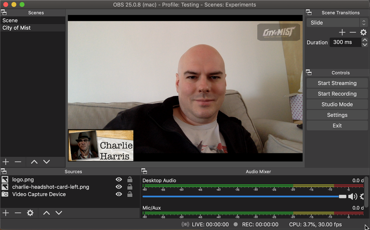 Putting PNG files over webcam with OBS